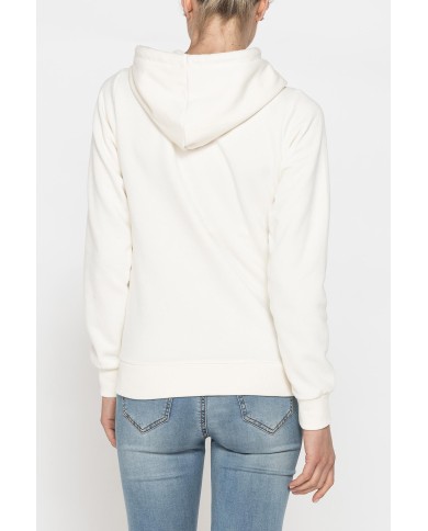FELPA BASICA FULL ZIP CON CAPPUCCIO