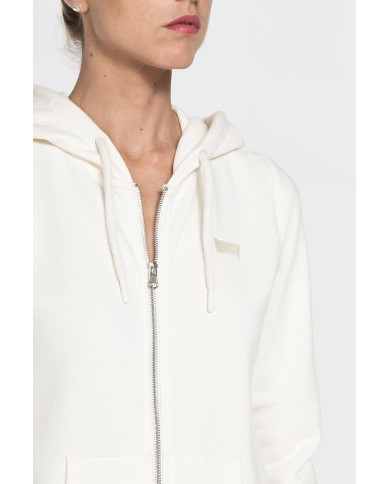 FELPA BASICA FULL ZIP CON CAPPUCCIO