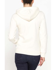 FELPA BASICA FULL ZIP CON CAPPUCCIO