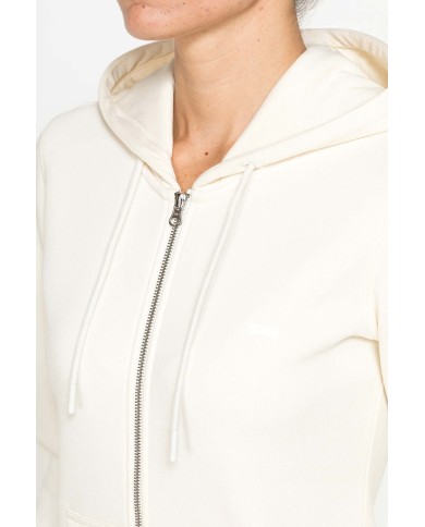 FELPA BASICA FULL ZIP CON CAPPUCCIO
