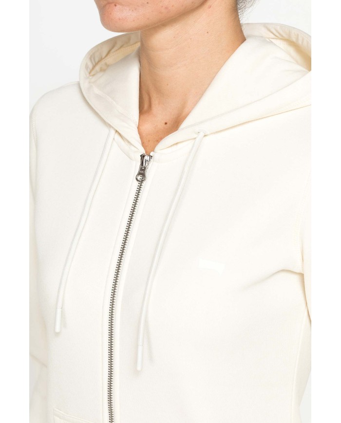 FELPA BASICA FULL ZIP CON CAPPUCCIO