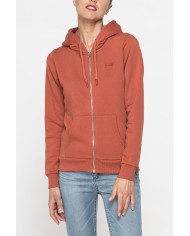 FELPA BASICA FULL ZIP CON CAPPUCCIO