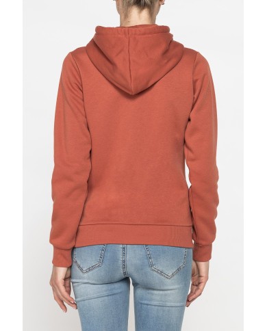 FELPA BASICA FULL ZIP CON CAPPUCCIO