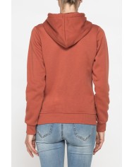 FELPA BASICA FULL ZIP CON CAPPUCCIO