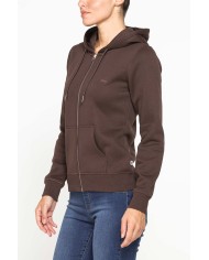 FELPA BASICA FULL ZIP CON CAPPUCCIO