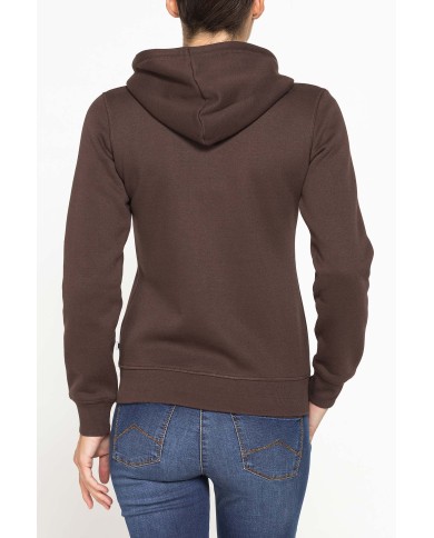 FELPA BASICA FULL ZIP CON CAPPUCCIO