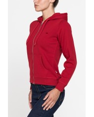 FELPA BASICA FULL ZIP CON CAPPUCCIO