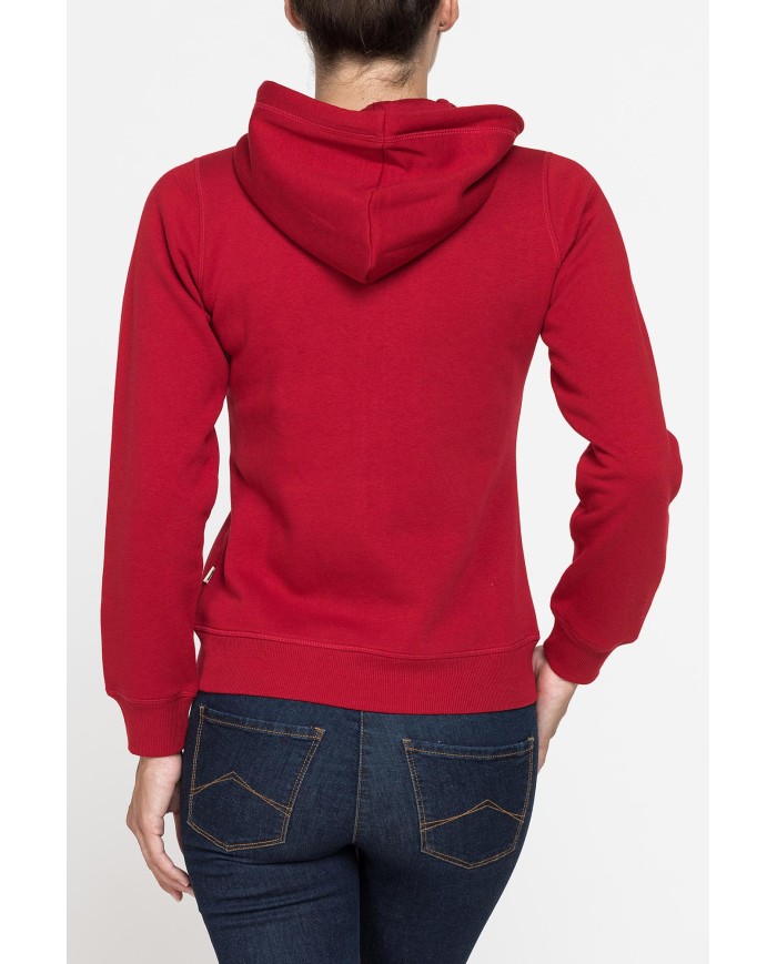 FELPA BASICA FULL ZIP CON CAPPUCCIO