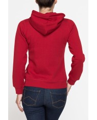 FELPA BASICA FULL ZIP CON CAPPUCCIO