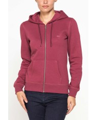FELPA BASICA FULL ZIP CON CAPPUCCIO