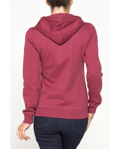 FELPA BASICA FULL ZIP CON CAPPUCCIO