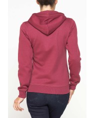 FELPA BASICA FULL ZIP CON CAPPUCCIO