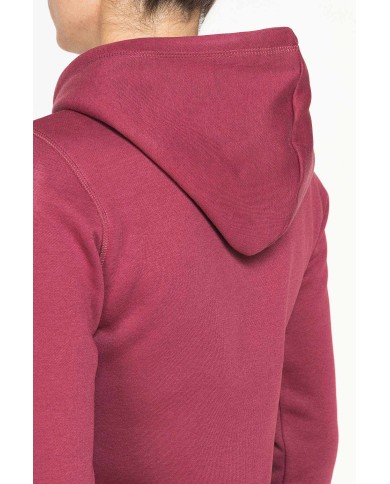FELPA BASICA FULL ZIP CON CAPPUCCIO