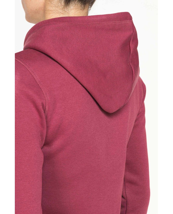 FELPA BASICA FULL ZIP CON CAPPUCCIO