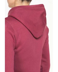 FELPA BASICA FULL ZIP CON CAPPUCCIO