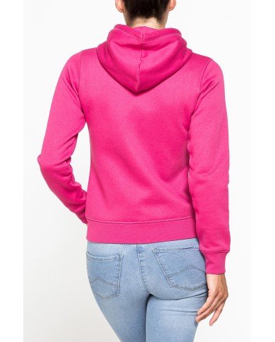 FELPA BASICA FULL ZIP CON CAPPUCCIO