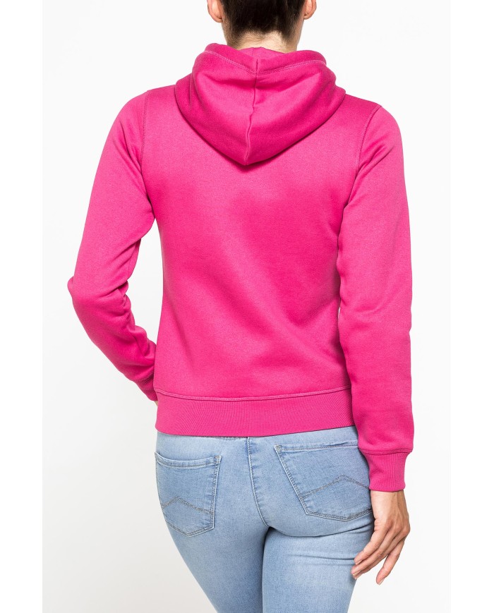 FELPA BASICA FULL ZIP CON CAPPUCCIO