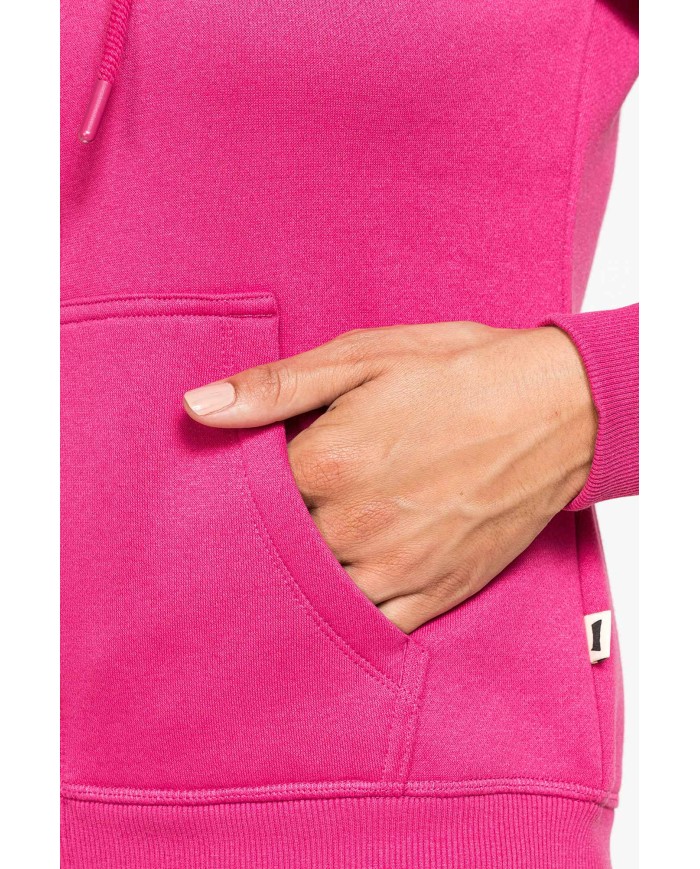 FELPA BASICA FULL ZIP CON CAPPUCCIO