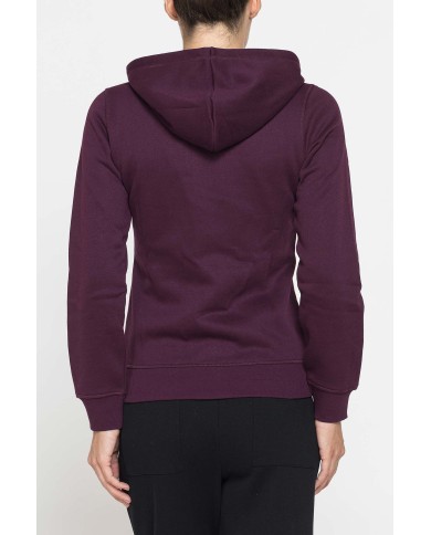 FELPA BASICA FULL ZIP CON CAPPUCCIO