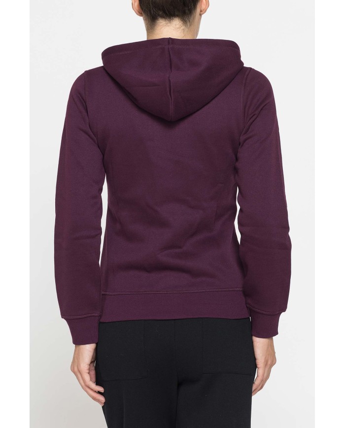 FELPA BASICA FULL ZIP CON CAPPUCCIO