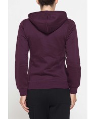 FELPA BASICA FULL ZIP CON CAPPUCCIO
