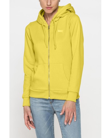 FELPA BASICA FULL ZIP CON CAPPUCCIO