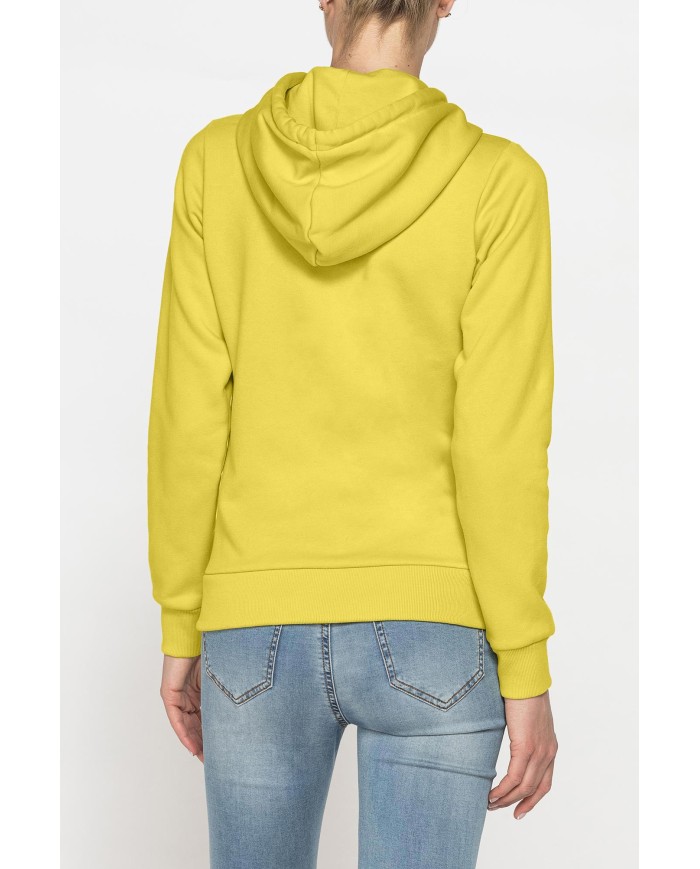 FELPA BASICA FULL ZIP CON CAPPUCCIO