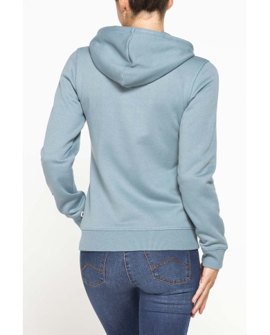 FELPA BASICA FULL ZIP CON CAPPUCCIO