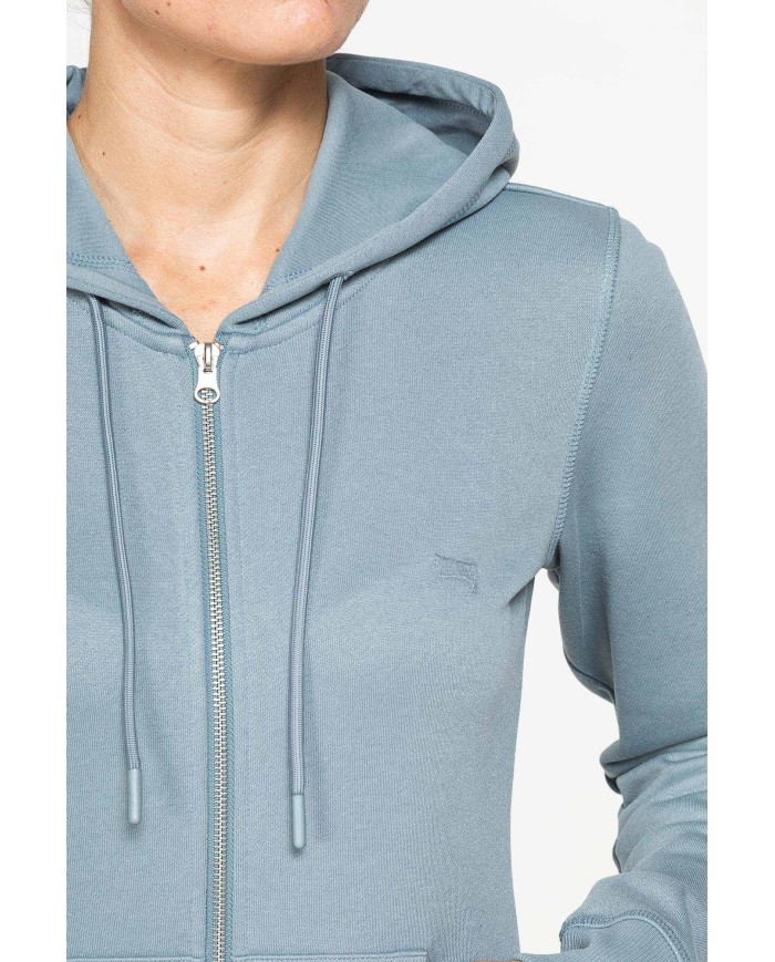 FELPA BASICA FULL ZIP CON CAPPUCCIO