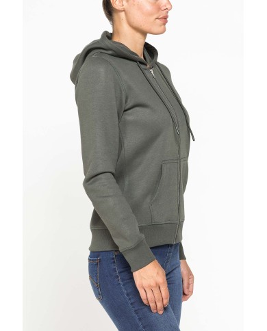 FELPA BASICA FULL ZIP CON CAPPUCCIO