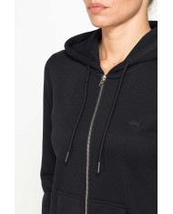 FELPA BASICA FULL ZIP CON CAPPUCCIO