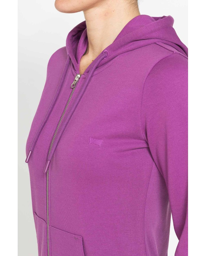FELPA FULL ZIP CON CAPPUCCIO