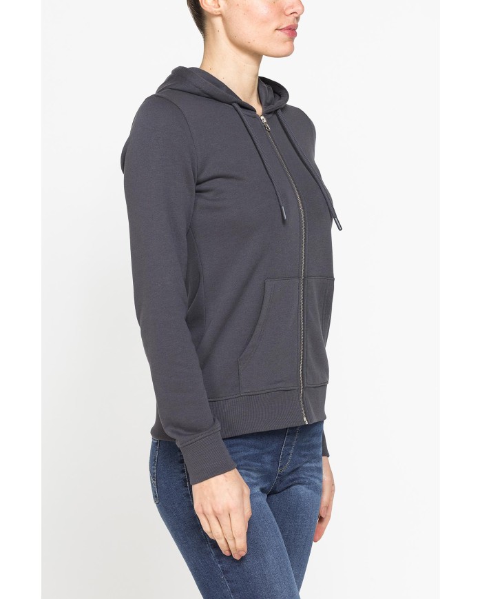 FELPA FULL ZIP CON CAPPUCCIO