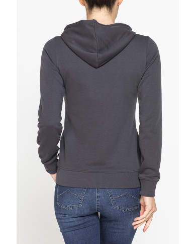 FELPA FULL ZIP CON CAPPUCCIO