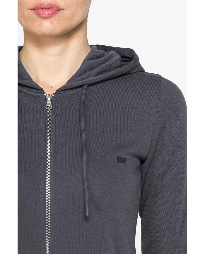 FELPA FULL ZIP CON CAPPUCCIO