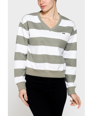 FELPA SCOLLO A V IN FRENCH TERRY COMFORT FIT