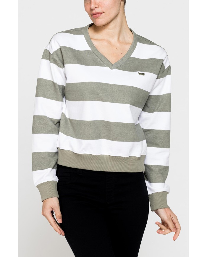 FELPA SCOLLO A V IN FRENCH TERRY COMFORT FIT