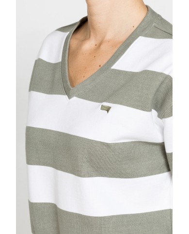 FELPA SCOLLO A V IN FRENCH TERRY COMFORT FIT