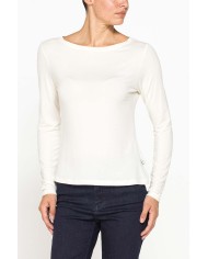 T-SHIRT A MANICHE LUNGHE IN MISTO MODAL