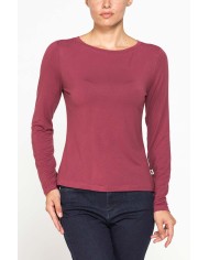 T-SHIRT A MANICHE LUNGHE IN MISTO MODAL