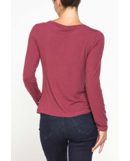 T-SHIRT A MANICHE LUNGHE IN MISTO MODAL