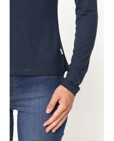 T-SHIRT A MANICHE LUNGHE IN MISTO MODAL