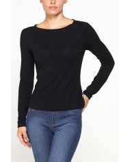 T-SHIRT A MANICHE LUNGHE IN MISTO MODAL