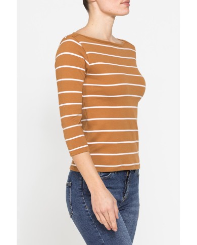 T-SHIRT IN COTONE PESANTE CON MANICA 3/4