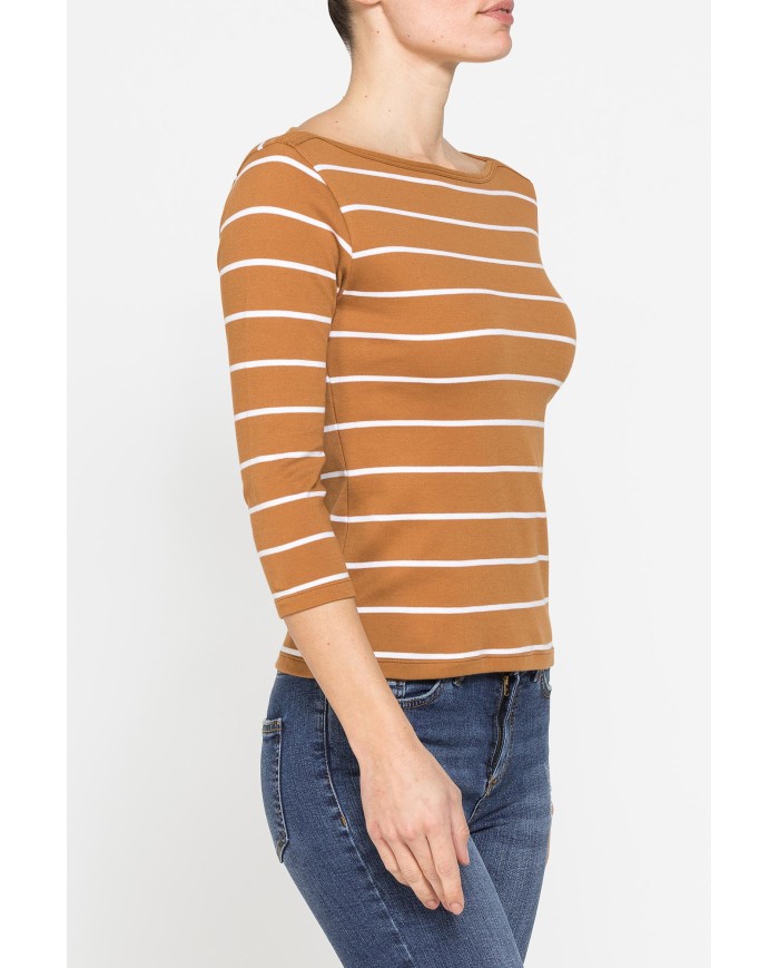 T-SHIRT IN COTONE PESANTE CON MANICA 3/4 T-SHIRT IN COTONE PESANTE CON MANICA 3/4