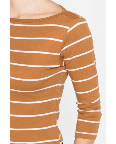 T-SHIRT IN COTONE PESANTE CON MANICA 3/4