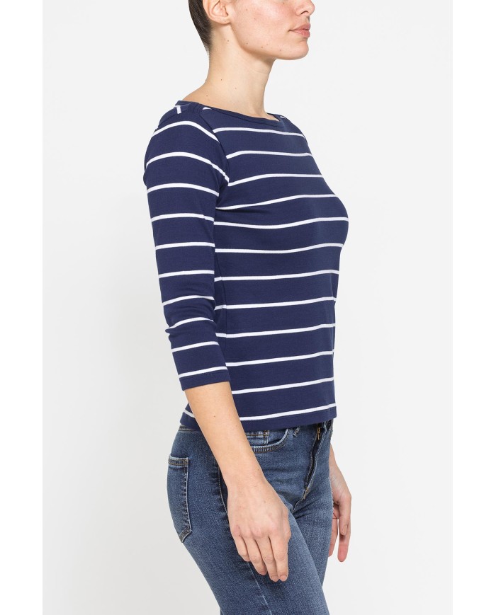 T-SHIRT IN COTONE PESANTE CON MANICA 3/4 T-SHIRT IN COTONE PESANTE CON MANICA 3/4