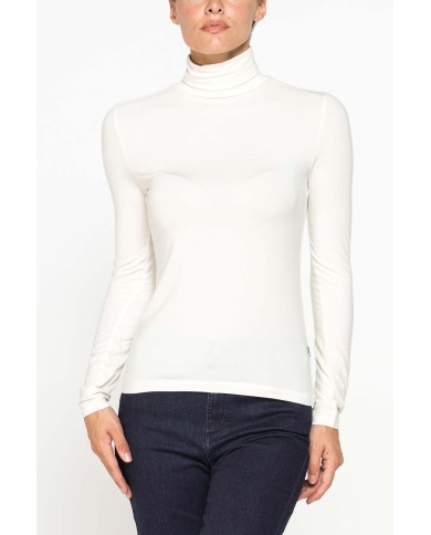 T-SHIRT MANICA LUNGA CON COLLO ALTO