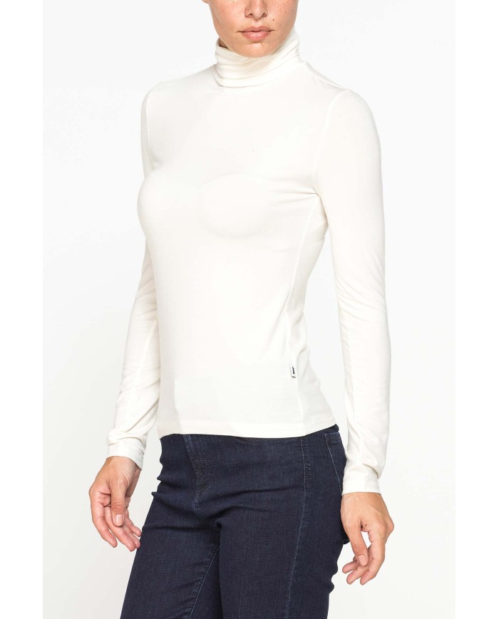 T-SHIRT MANICA LUNGA CON COLLO ALTO