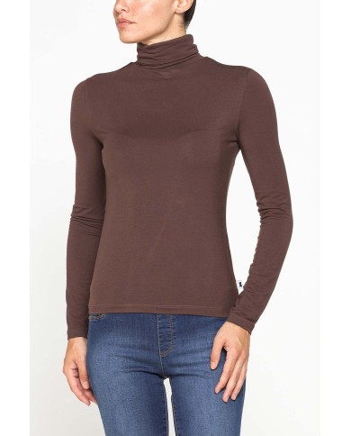 T-SHIRT MANICA LUNGA CON COLLO ALTO